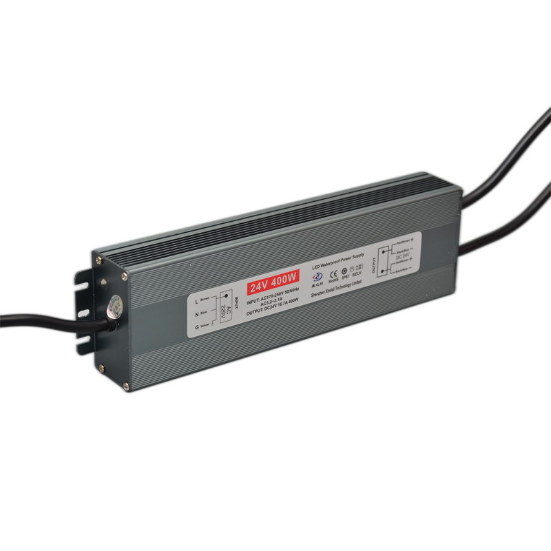 IP67 AC/DC switching 24V 400W LED driver dust-proof waterproof LED transformer power supply.