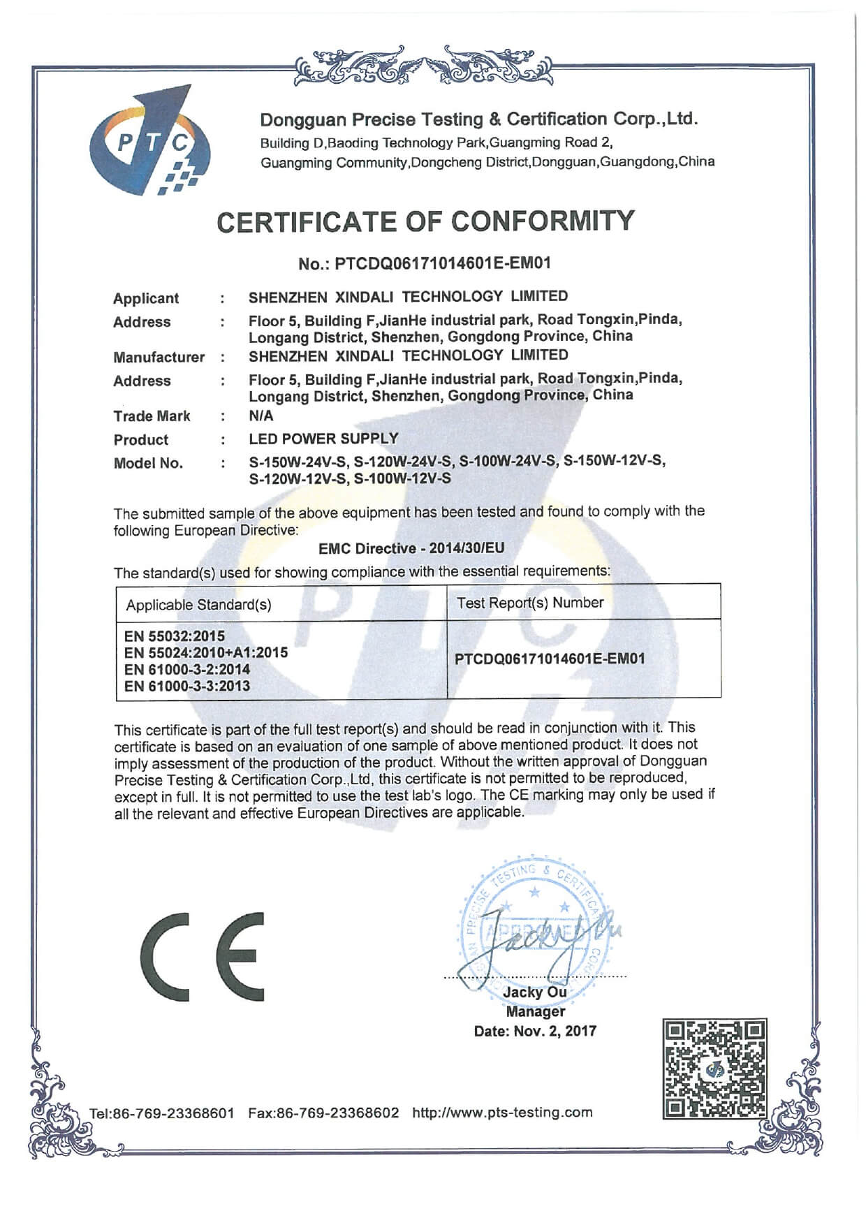 Linear 100W-150W CE EMC Approval