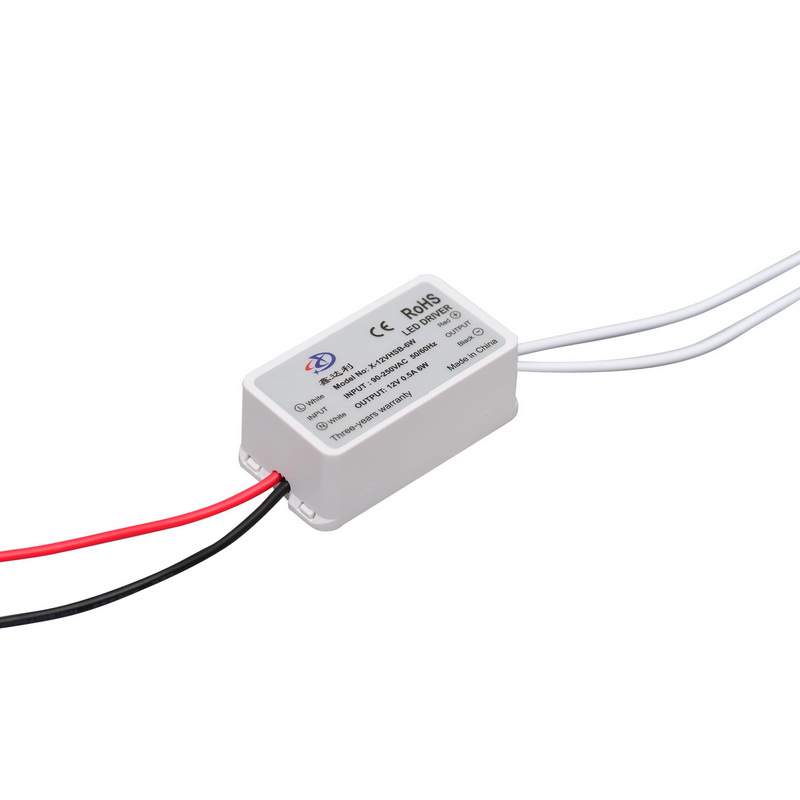 Ultra small IP20 indoor 12V 6W 0.5A LED driver AC170-250V to DC12V switching power supply