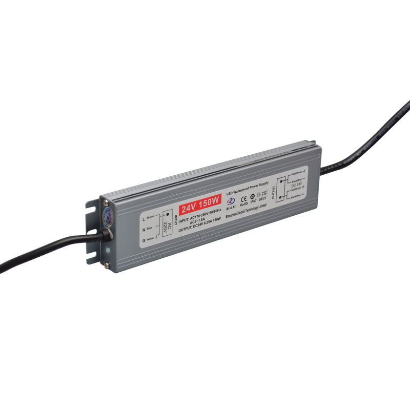 Waterproof LED Driver 24V 150W 6.25A compact slim Line Light Led Module Light IP67 Power Supply